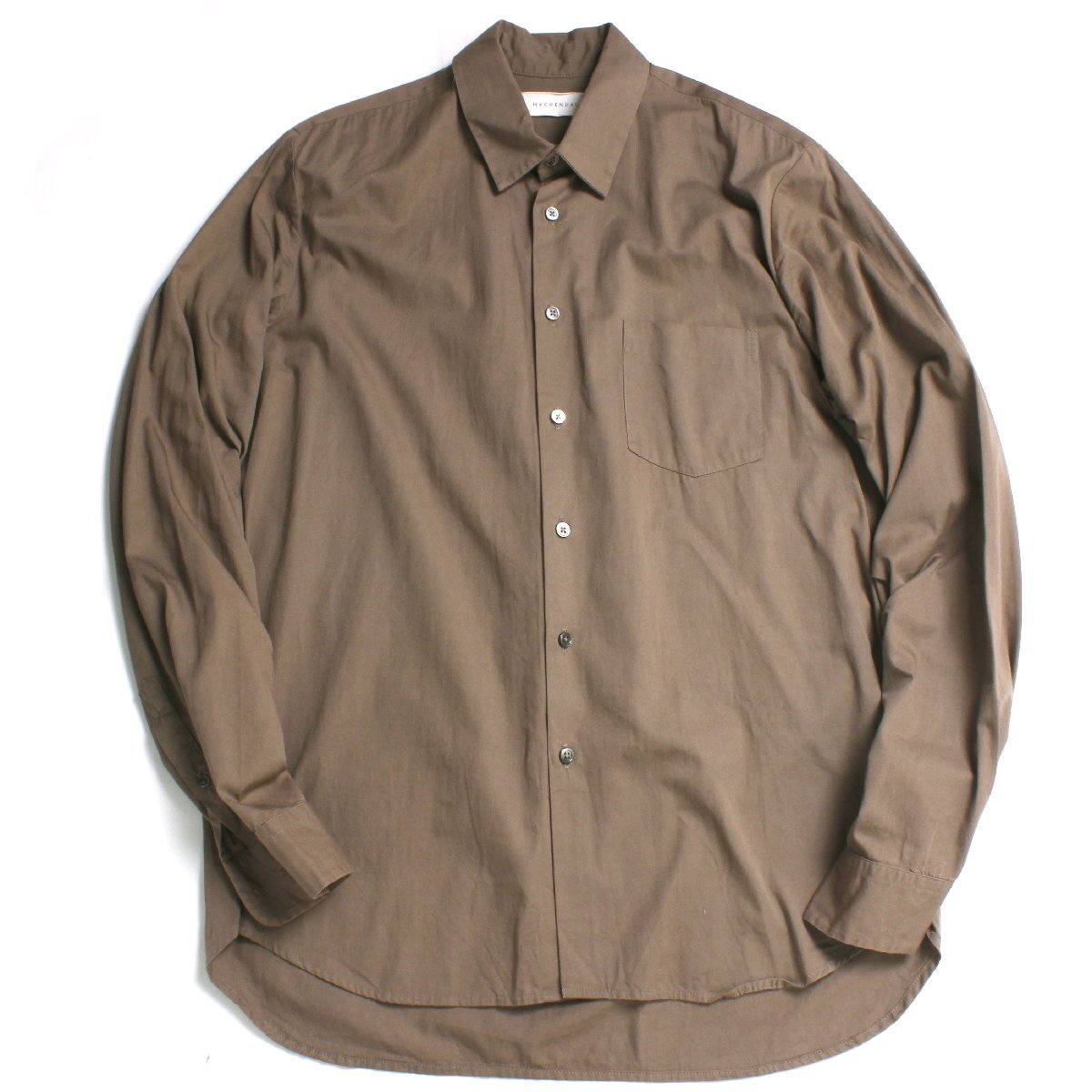 JAN MACHENHAUER Chris (RAW CLAY) シャツ 定価30,000円 size48 ブラウン ヤン・マッケンハウアー 長袖 シャツ拍卖