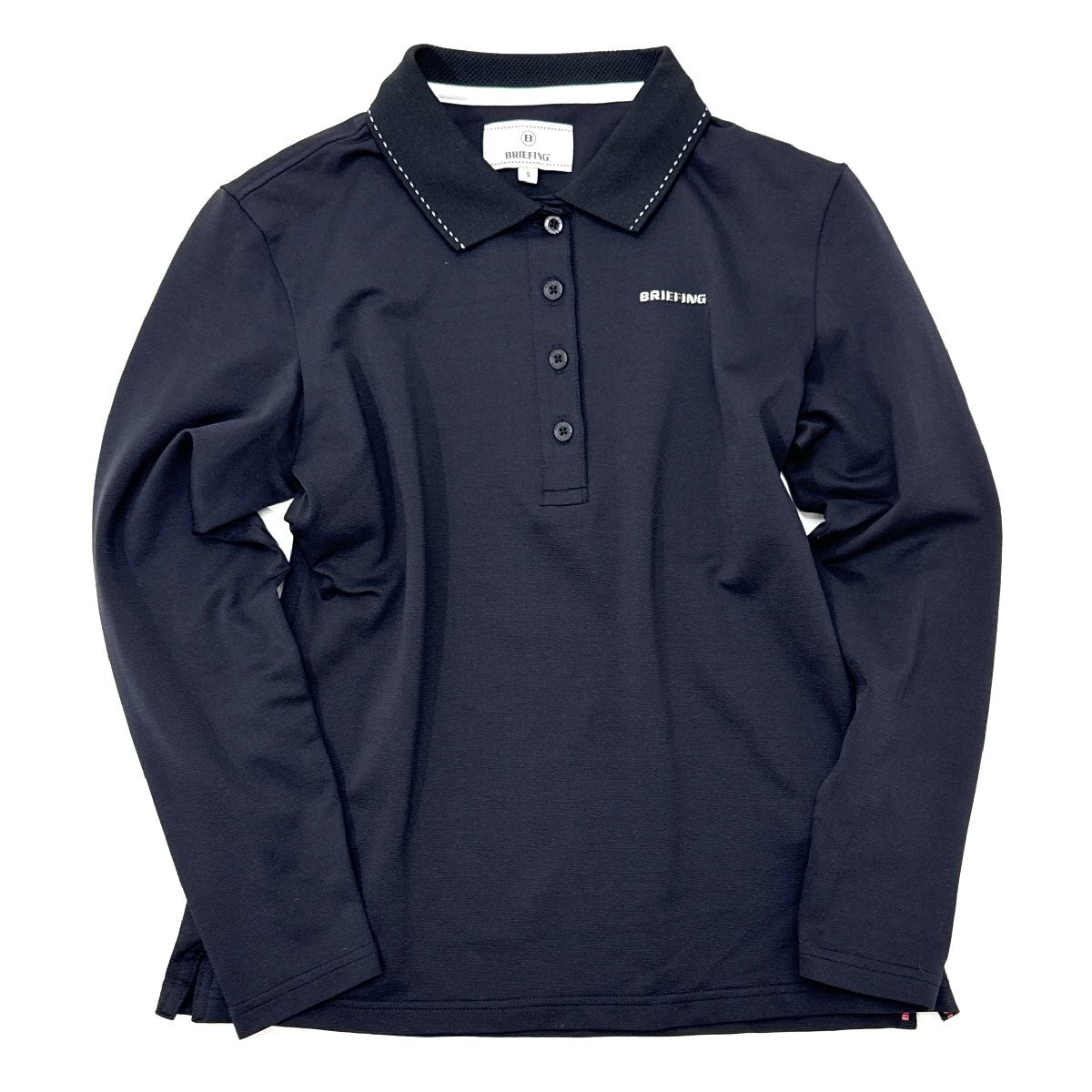 BRIEFING GOLF WS LS BASIC POLO 定価20,900円 sizeS NAVY ブリーフィング ゴルフ レディース ベーシック ポロシャツ 長袖拍卖