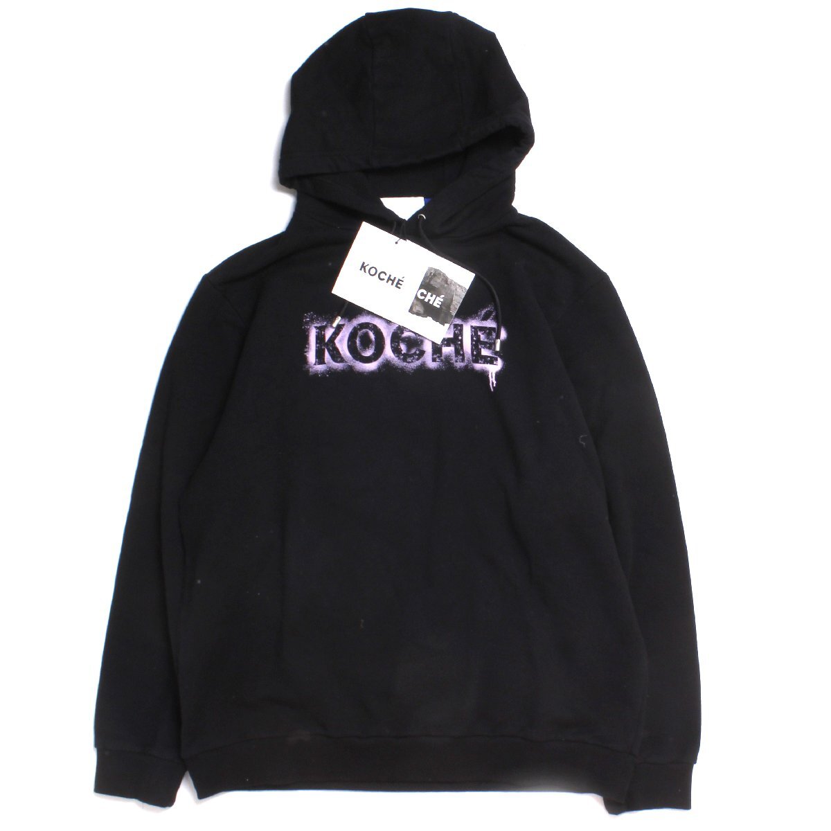 【タグ付き・新品】KOCHE LOGO HOODIE 定価37,400円 sizeXL BLACK SK1GU0029 コーシェ ロゴ フーディー パーカー拍卖