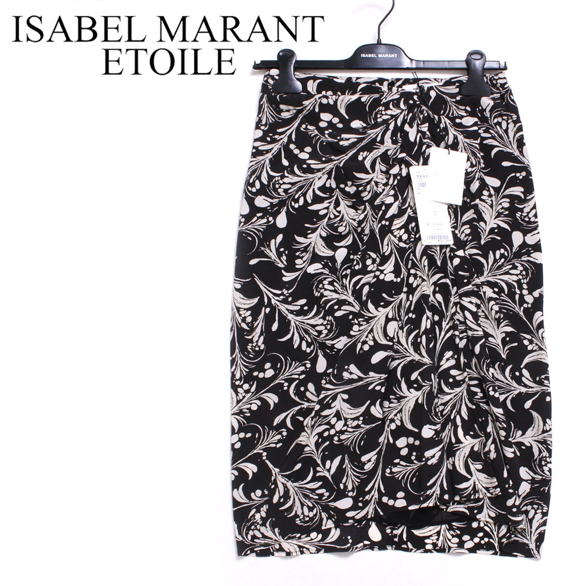 【タグ付・新品・定価52,800円】ISABEL MARANT ETOILE COLETTE SKIRT 36 ブラック イザベルマランエトワール シャーリング スカート拍卖