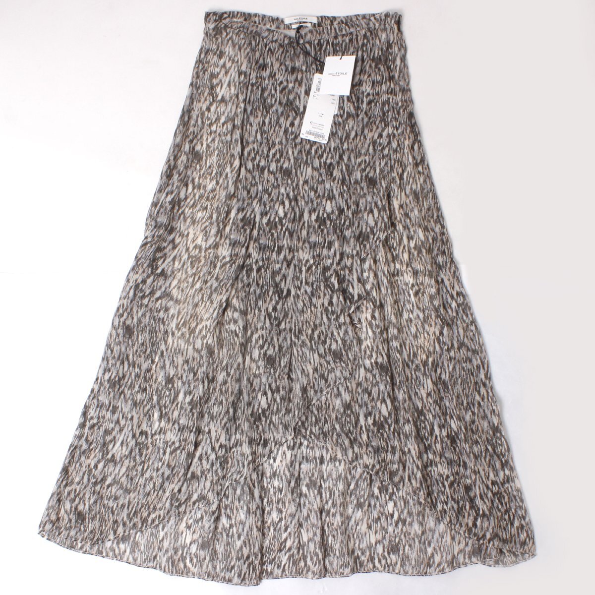 【タグ付き・新品 定価78,100円】ISABEL MARANT ETOILE DENEZA SKIRT マキシスカート 36 ANTHRACITE 22AJU1435 イザベルマランエトワール拍卖