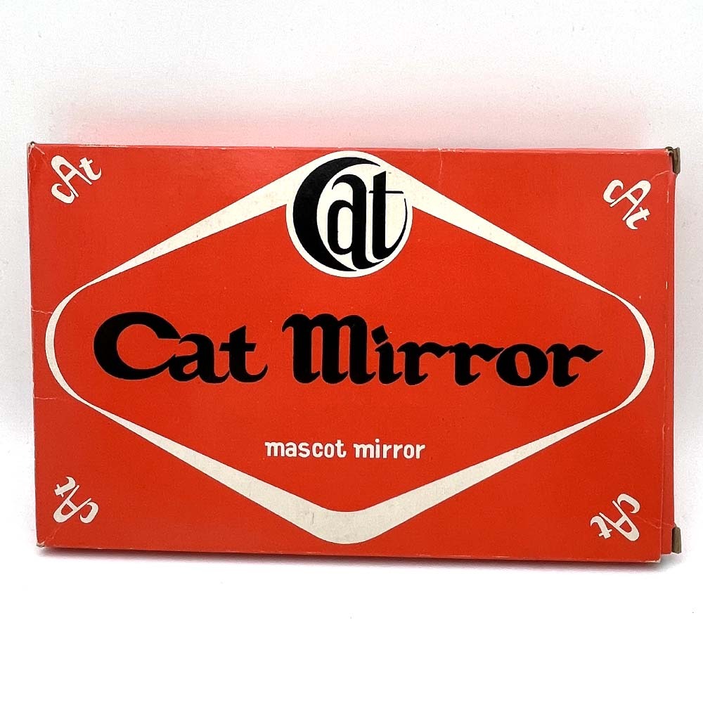 新品未使用 昭和レトロ 壁掛けミラー Cat Mirror/黒猫黒ネコキャットウォールミラー鏡フランスアメリカンアンティーク古道具50s60s70s80s拍卖