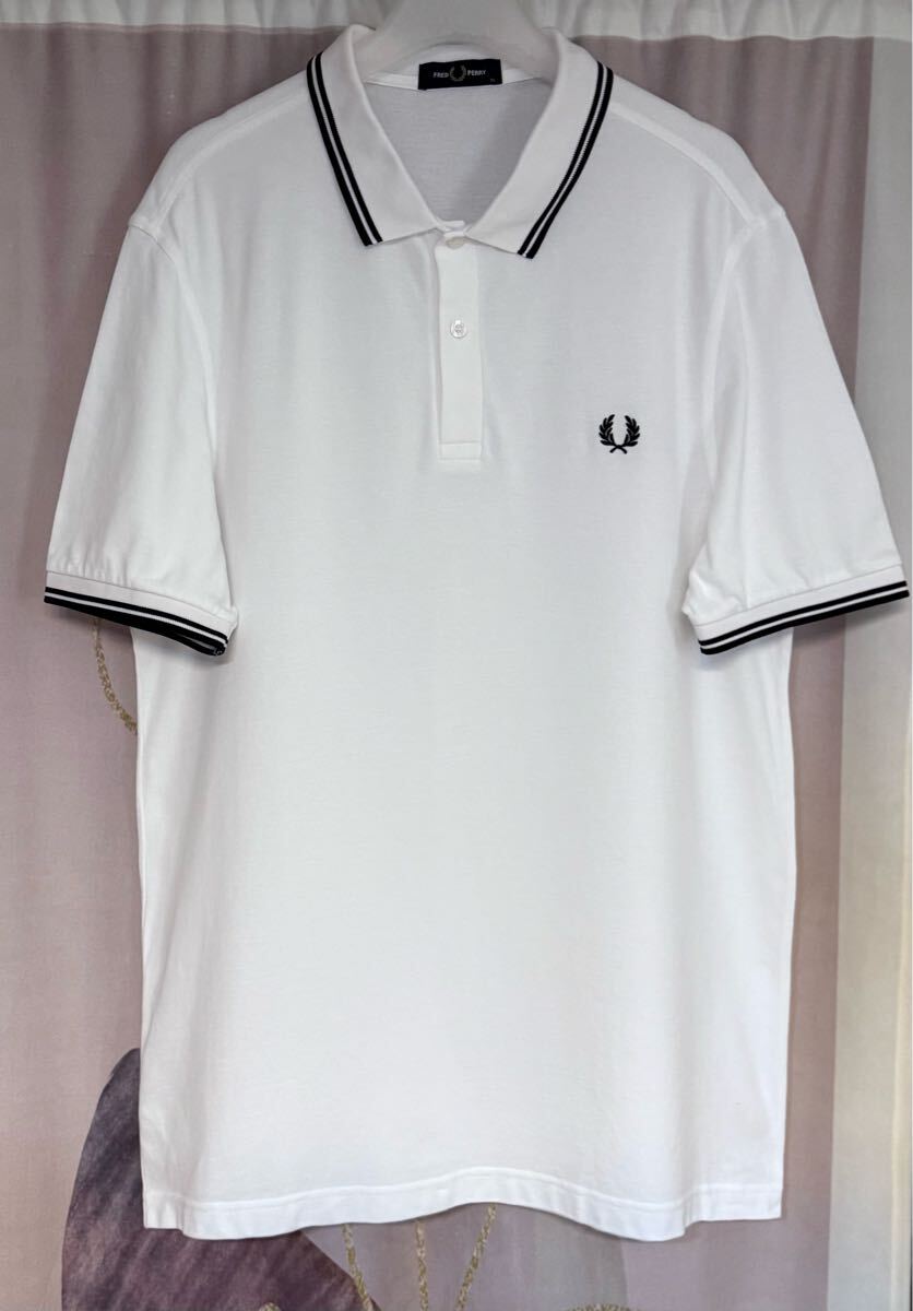フレッドペリー コットンピケ ポロシャツ M3600 ホワイト拍卖