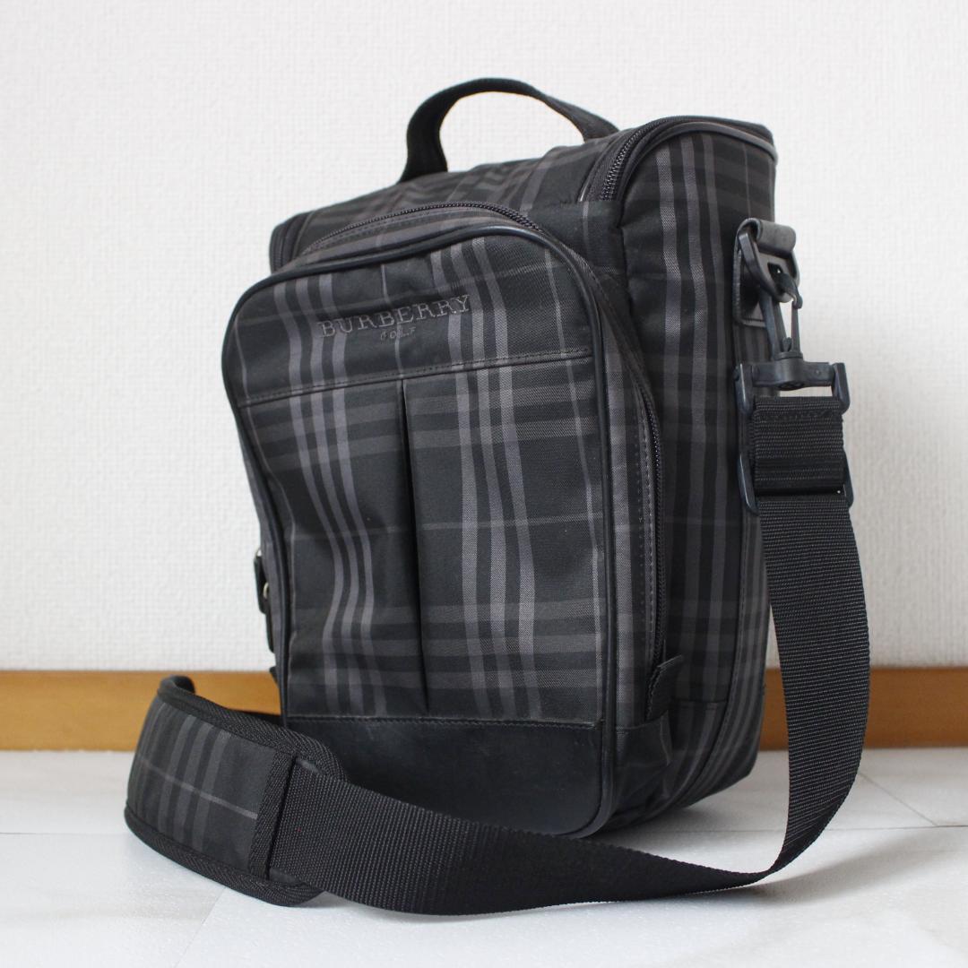 BURBERRY GOLF ショルダーバッグ チェック柄 2way ブラック バーバリーゴルフ ゴルフバッグ ノバチェック 1円拍卖