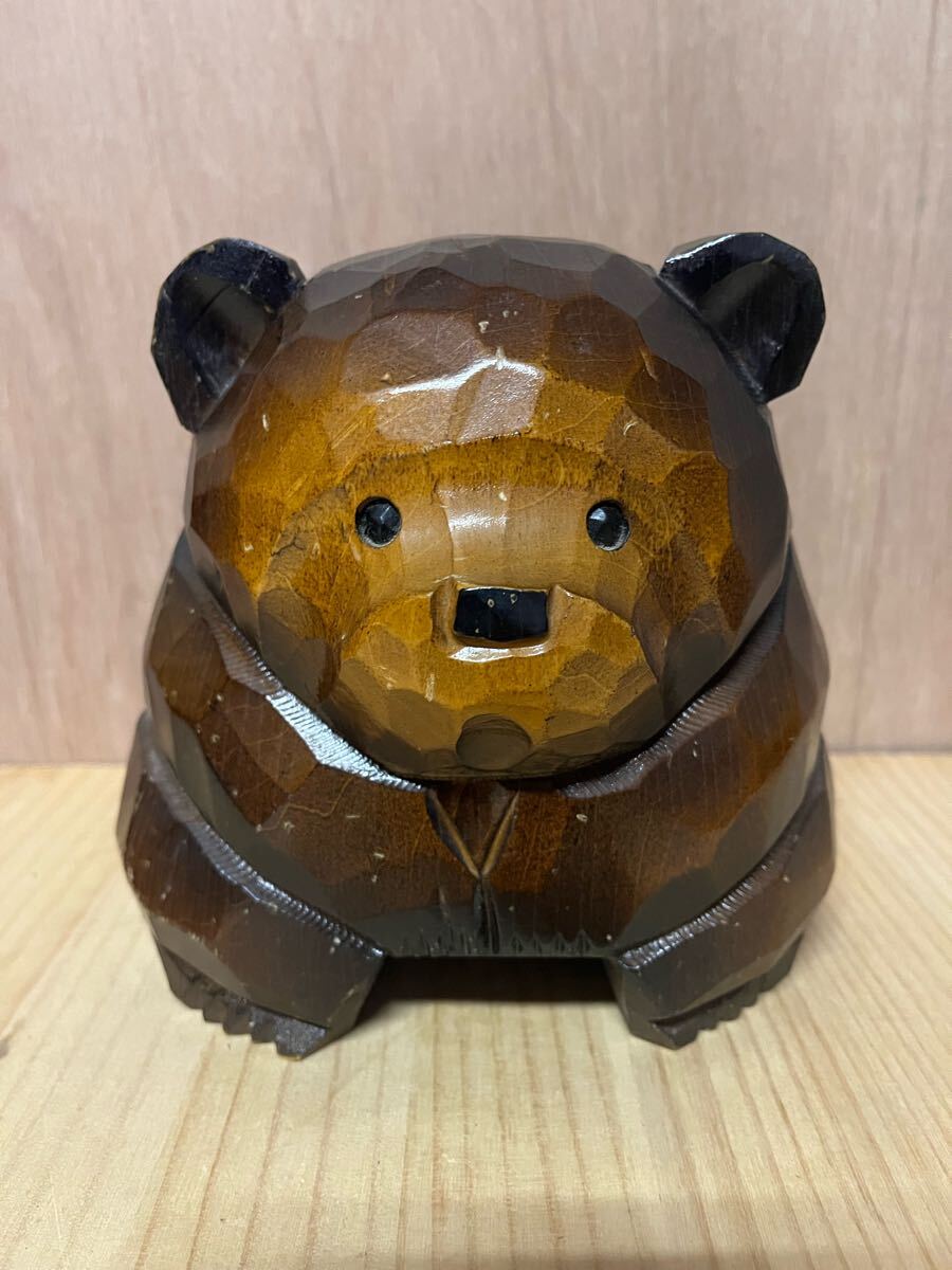 レア珍品 可愛い アイヌ工芸 日本 北海道 木彫り 彫刻 伝統工芸 縁起物 レトロ 置物 民芸品拍卖