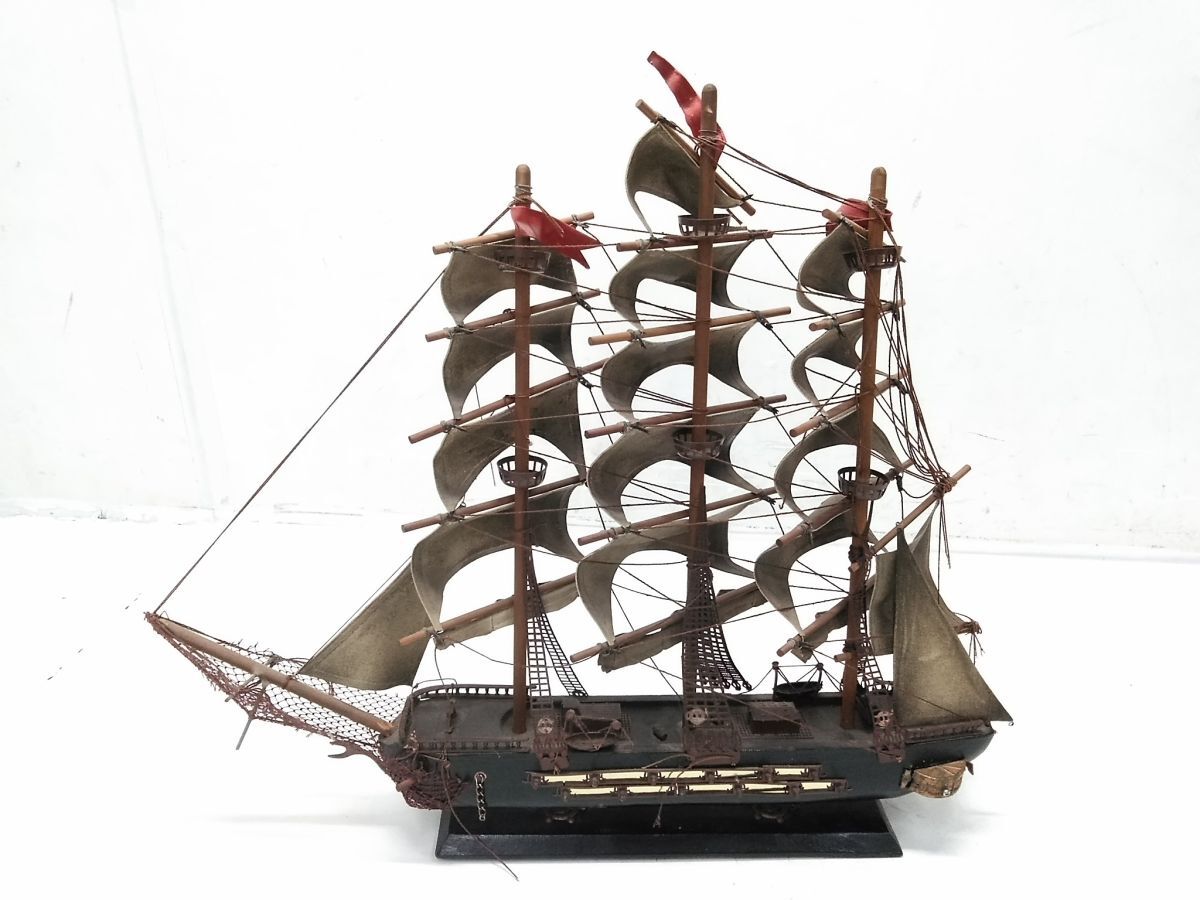 ♪完成品 船舶模型 木製 FRAGATA ESPANOLA ANO 1780 フラガタ エスパノーラ アンティーク 置物 インテリア メーカー不明 0721-41G 〒@140♪拍卖