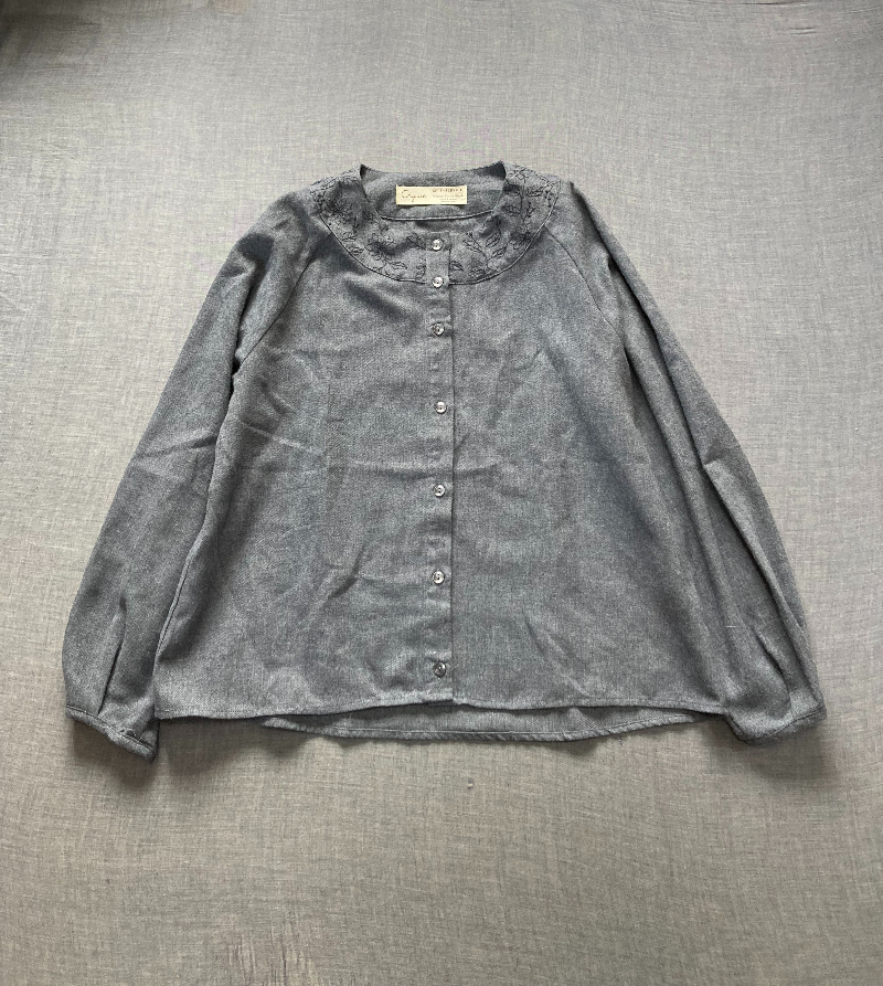 self service◎大人かわいい オーガニックコットンブレンド シャツ◎サイズm拍卖