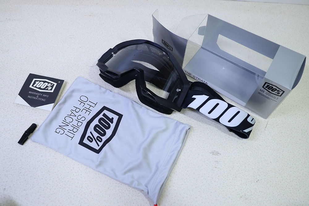 100%ゴーグル★ベーシックモデル THE STRATA 黒 ★中古品 拍卖