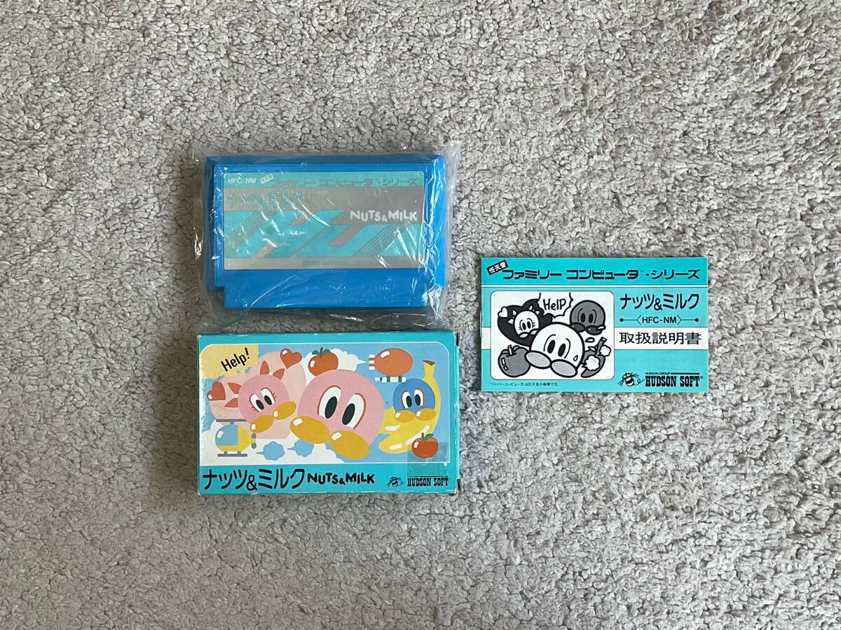 ファミコン初のサードパーティー製! 動作確認済み 良品〜美品 ナッツ&ミルク 箱説付き拍卖