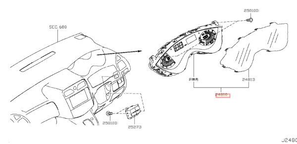 在庫希少!【未使用 日産 純正】セレナ ハイブリッド C26 HC26 HFC26 コンビネーションメーター インストルメント拍卖