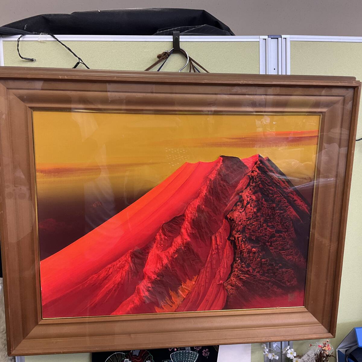 赤富士 盛り絵 百瀬善明作拍卖