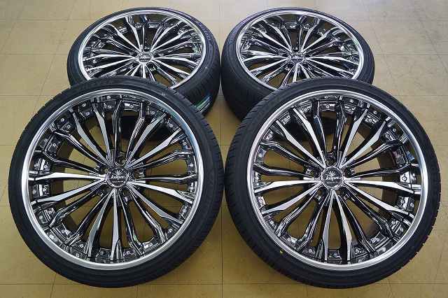 【中古】WEDS クレンツェ フェルゼン 21インチ 3P 5H114.3 9.5J+33【新品】ミレバー MU069 24年 245/35R21 アルファード ヴェルファイア拍卖