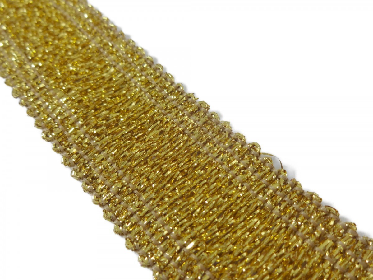 キラリ手芸部 No.5162ブレード 手芸用_金色(ゴールド)_幅2.5cm×長さ2m拍卖