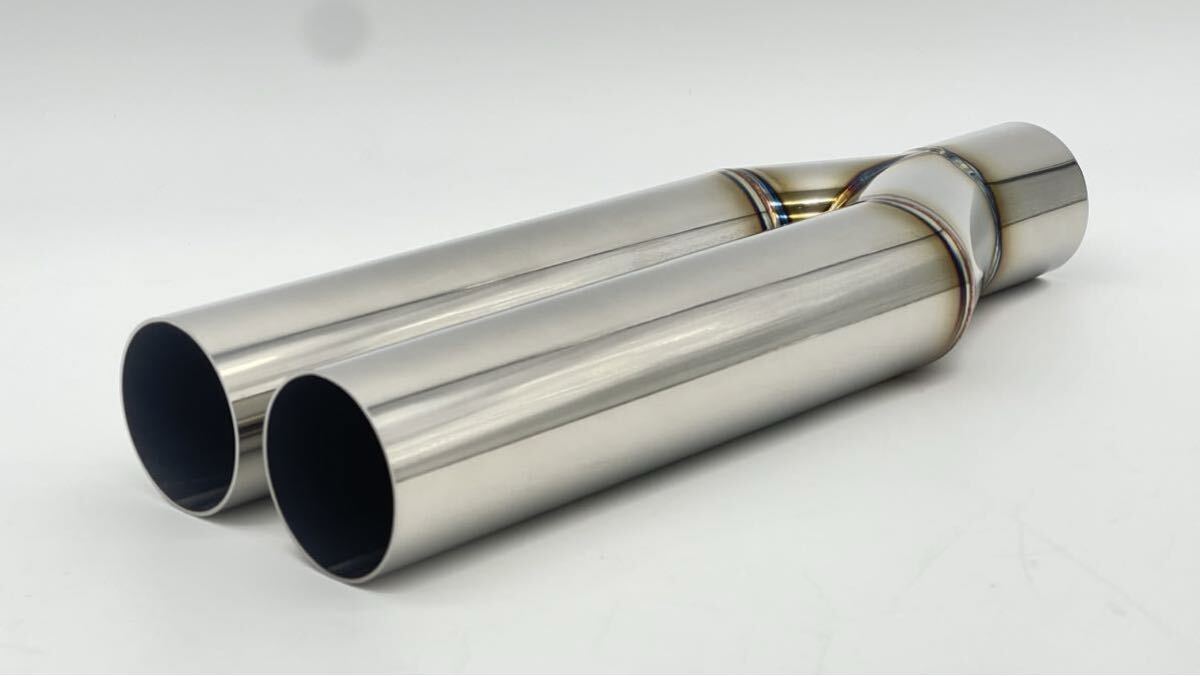 ワンオフマフラー制作用デュアルマフラー出口50.8φ入口50.8φ サイズ変更も可能!拍卖