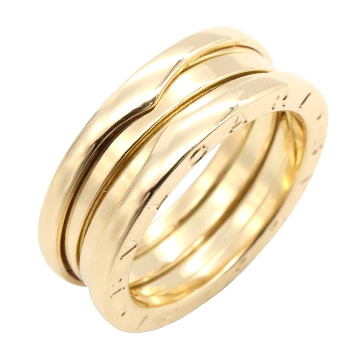 ブルガリ B-zero1 ビーゼロワン リング 3バンド ブランドオフ BVLGARI K18(イエローゴールド) リング・指輪 750YG 中古 メンズ レディー拍卖