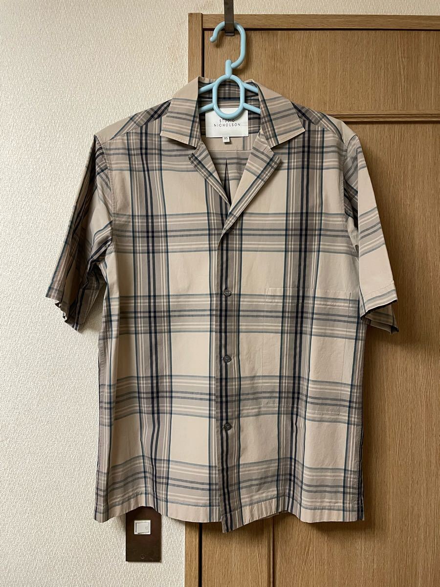 STUDIO NICHOLSON チェックシャツ XS コットン拍卖