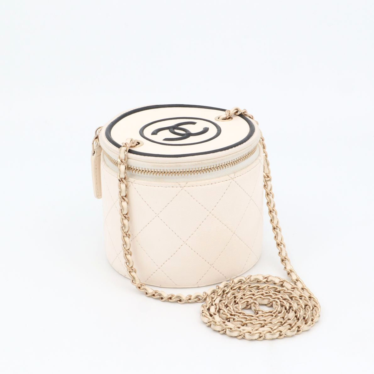 シャネル CHANEL マトラッセ ラムスキン バニティ チェーンショルダーバッグ スモール ホワイト レザー レディース シール有り 31番台拍卖