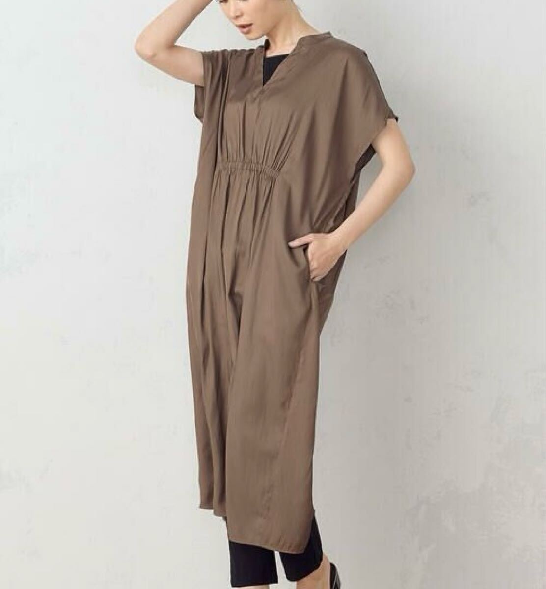 送料無料 COMME CA ISM コムサイズム カッセン ツイル ワンピース拍卖