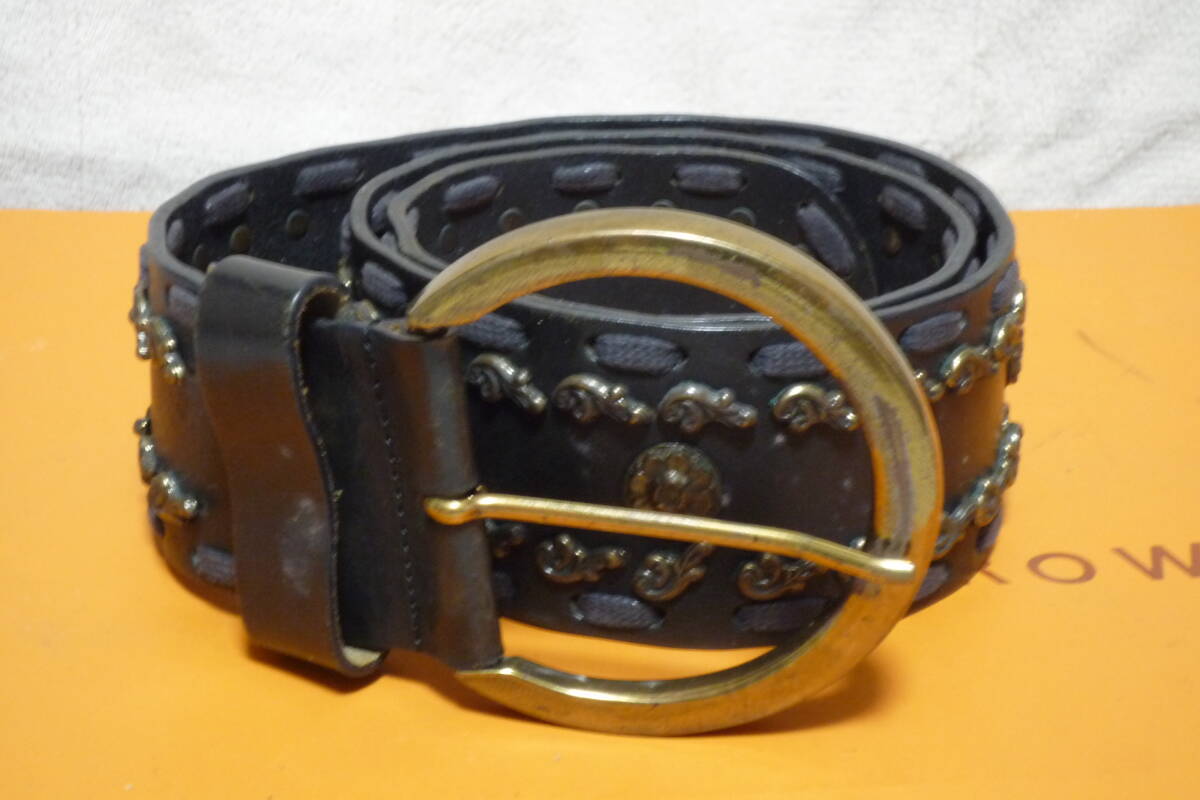 BERGE VERA PELLE イタリー レザーベルト サイズ 85/4581 ブラウン 美品拍卖