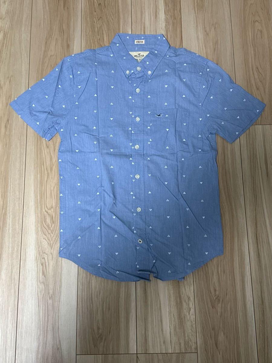Hollister 半袖シャツ ライトブルー XSサイズ柄拍卖
