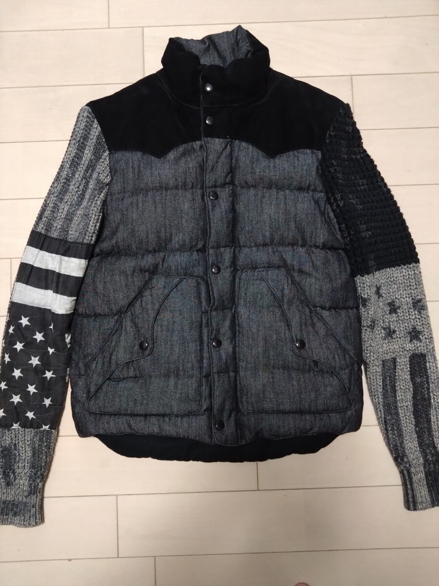 DENIM&SUPPLY(デニムアンドサプライ) RALPH LAUREN(ラルフローレン) 袖切替ダウンジャケット 表示サイズ:XS 165/88A拍卖