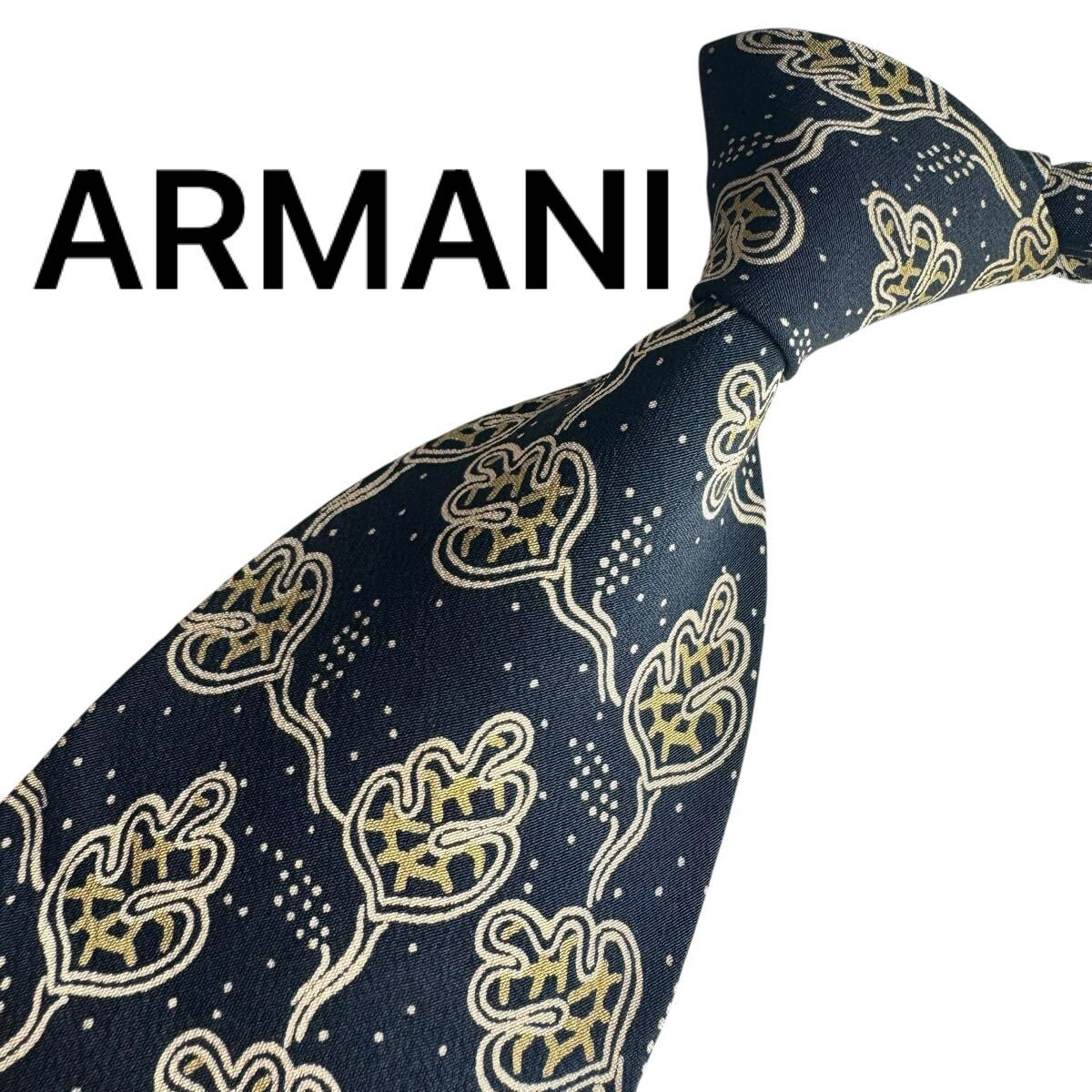 極美品★ ARMANI アルマーニ ネイビー ネクタイ スーツ ビジネス 成人式 39拍卖