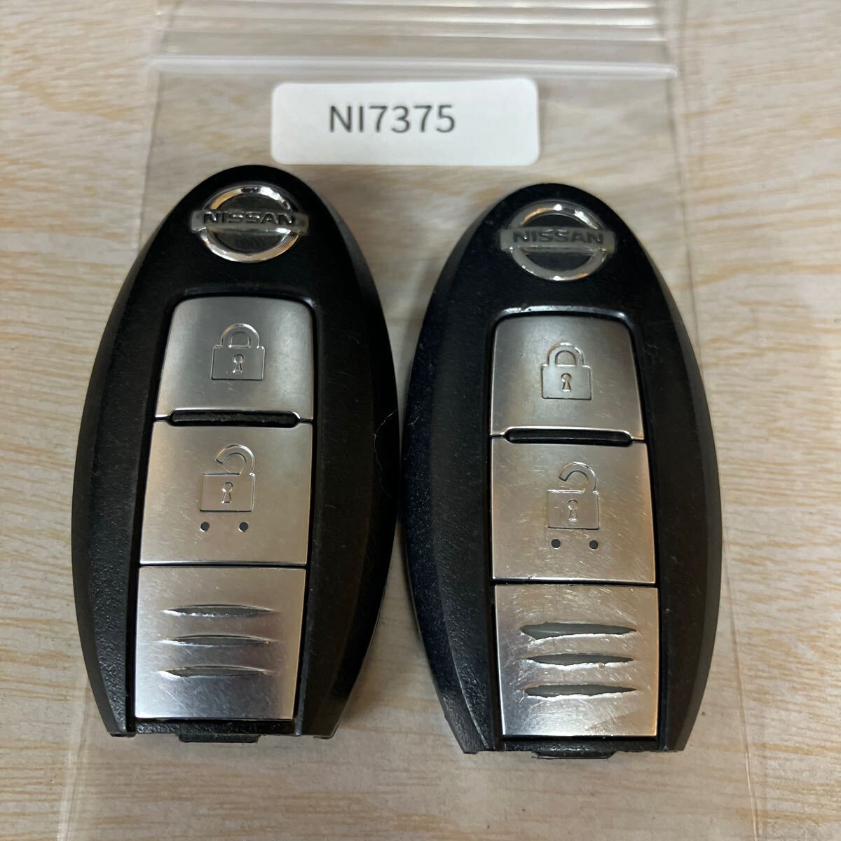NI7375 2個セット 日産 純正 スマートキー 2ボタン キーレス キューブ Z12 ノート E12 マーチ K13 ジューク F15 エクストレイル拍卖