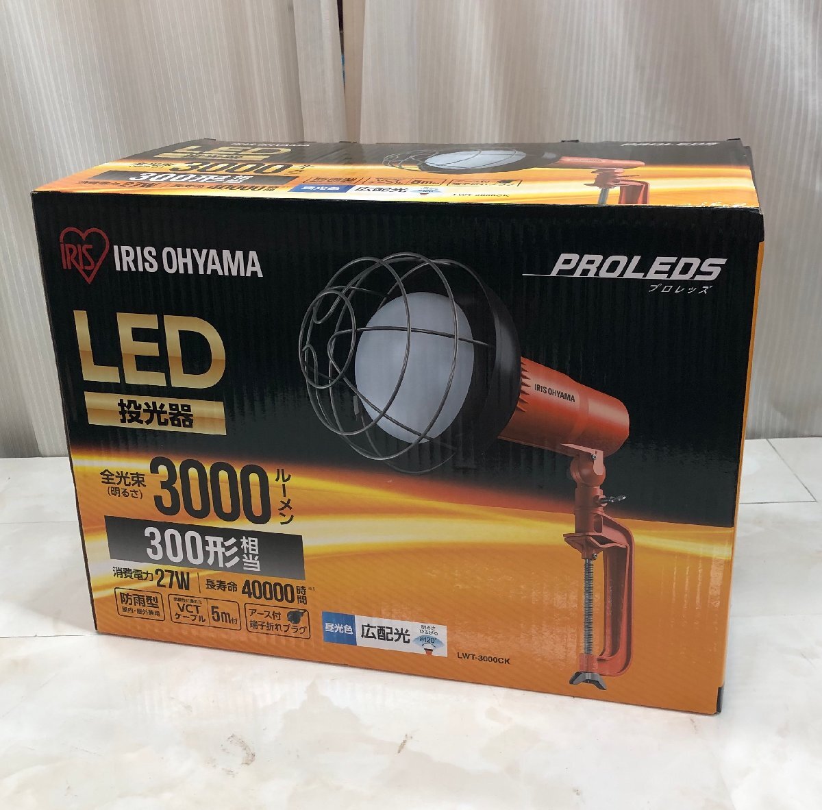 $OG$ 未使用品! IRIS OHYAMA LED投光器 プロレッズ LWT-3000CK 3000ルーメン A2507-004拍卖