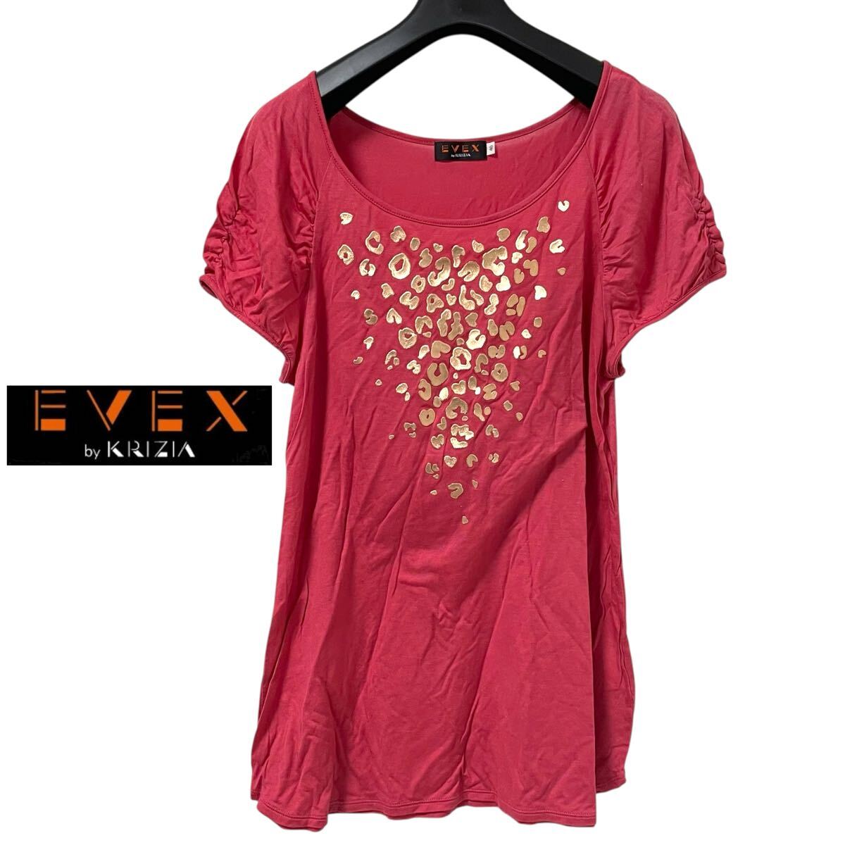EVEX by KRIZIA /エヴェックスバイクリツィア レディース 半袖カットソー 40サイズ ピンク系 日本製 O-2518拍卖
