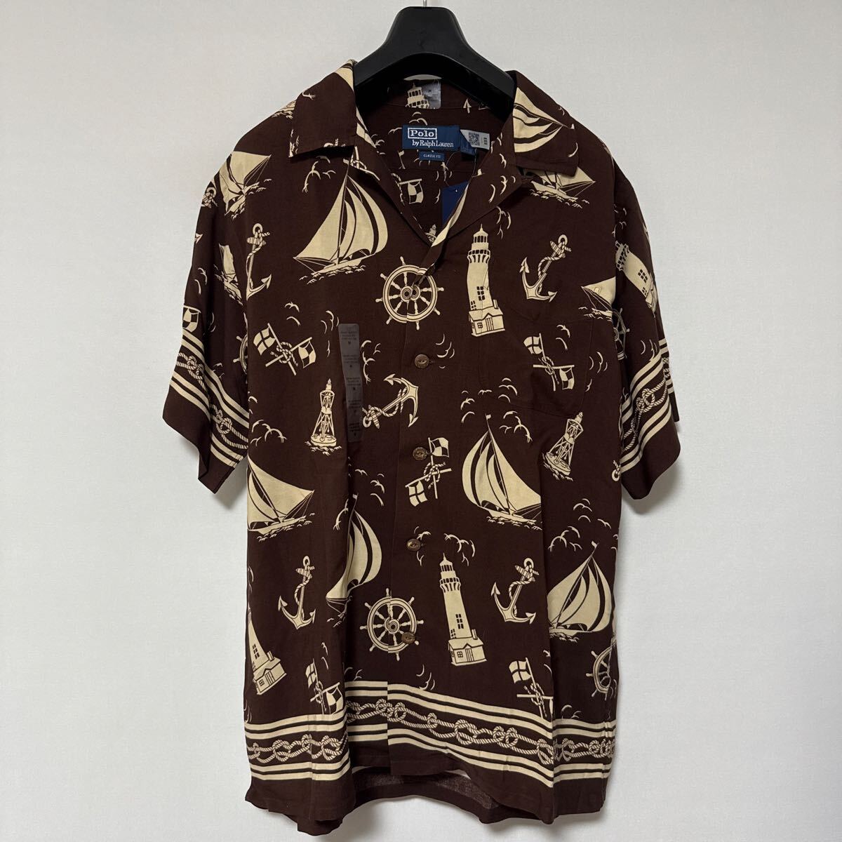 新品未使用品 ポロ ラルフローレン レーヨン アロハ シャツ M ハワイアン polo ralph Lauren aloha shirt Hawaiian オープンカラー拍卖