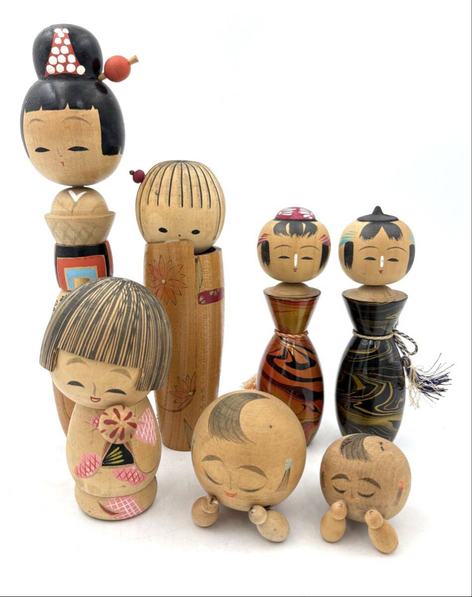 ◯こけし まとめ 鳴子 亮一作 など◯ こけし 置物 伝統こけし 創作こけし 郷土玩具 民芸品拍卖