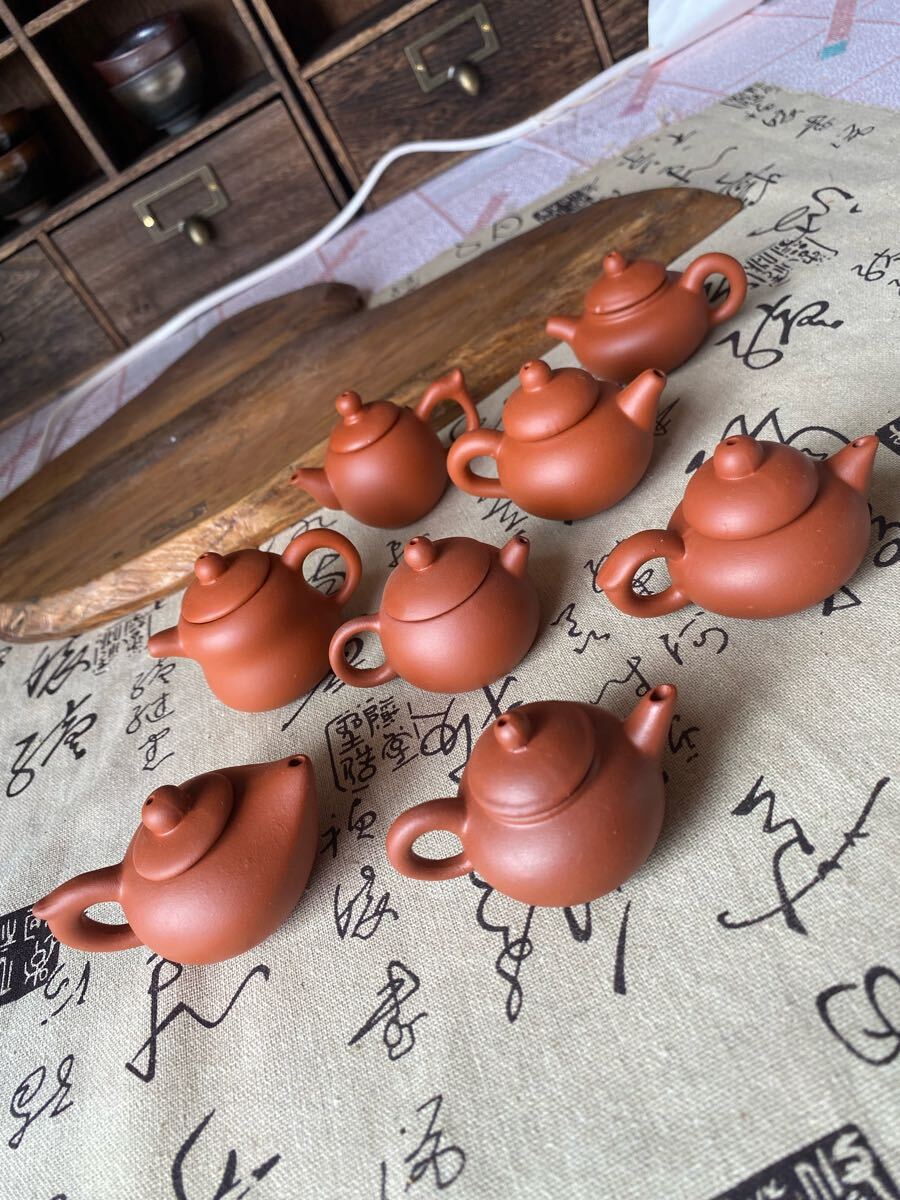 送料無料 中国宜興 8種類紫泥 可愛い紫砂壺急須 茶壺 茶器 茶道具 中国美術 朱泥 ミニ紫砂茶壺 急須 茶器 煎茶道具 書道拍卖