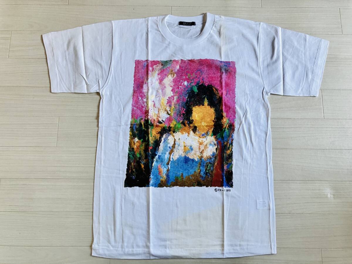 RCサクセションA⑩ Tシャツ 白 絵画プリント イマーノ 1970 タグPOP ROCK COMPANY 忌野清志郎 グッズ ロックバンド拍卖