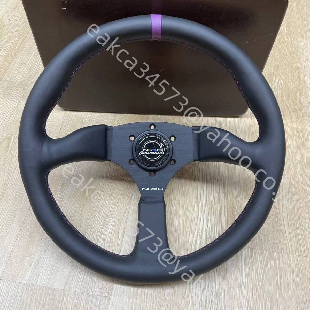 NRG ステアリング 車ハンドル 競技用 スポーツステアリング ホイール 14インチ ★057拍卖