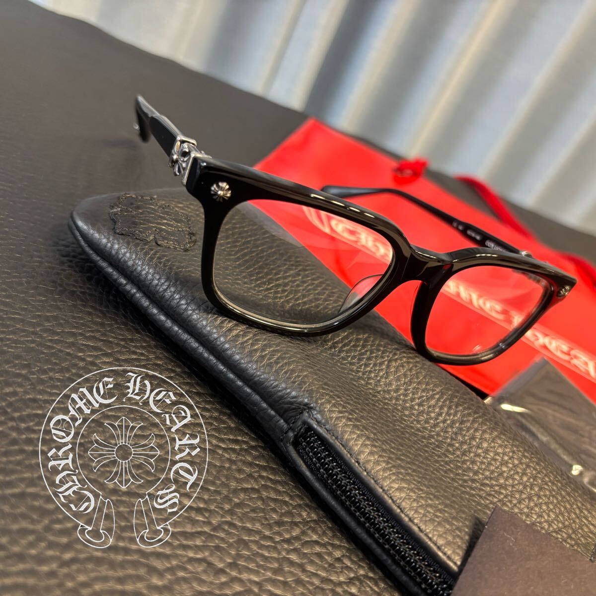 CHROMEHEARTS クロムハーツ COX UCKER WARRANTY原本付属 CHROME HEARTS梅田 購入 シリアルナンバー入り 眼鏡 メガネ サングラス拍卖