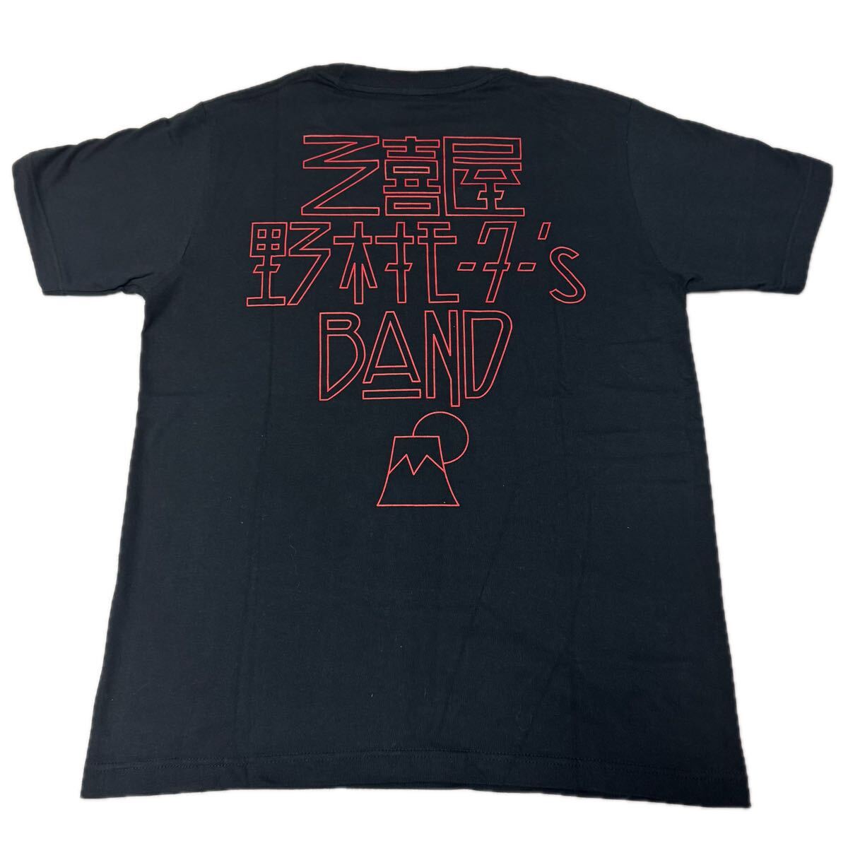 野村義男 渡辺英樹 三喜屋 野村モータース バンド Tシャツ 黒 Mサイズ 三喜屋・野村モーター's BAND 美品 バックプリント ブラック拍卖