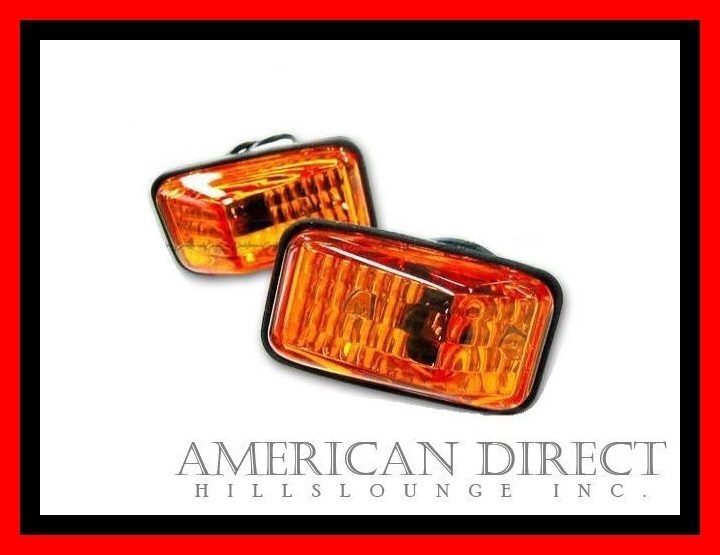 【オレンジ】汎用 クリスタル サイドマーカー US仕様 エクスプレス ダッジバン F250 タホ チャージャー マグナム 300 タンドラ タコマ C/K拍卖