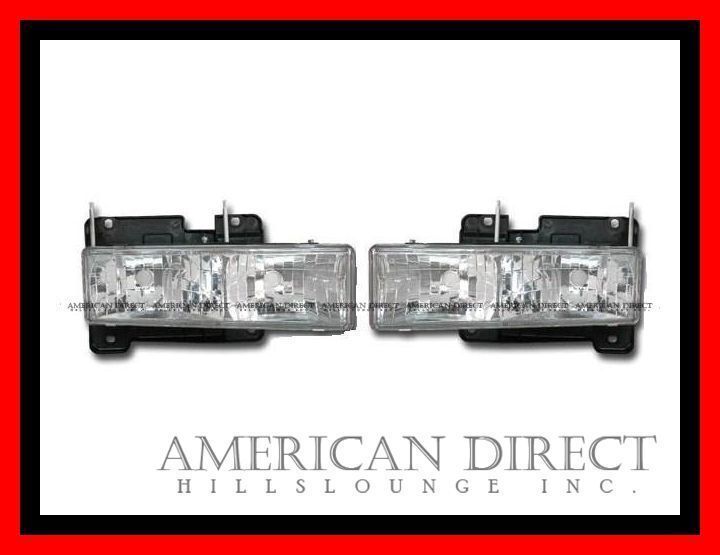 【ガラス製/クリスタル】95-99y タホ/92-99y サバーバン ユーコン/88-98y C-1500 シエラ ヘッド ライト ランプ 左右 C/K シボレー GMC CK拍卖