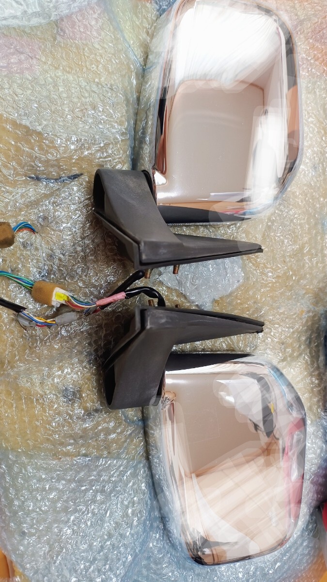 パジェロミニ純正 電動メッキミラー 5ピン H58A H53A 左右セット サイドミラー ドアミラー拍卖