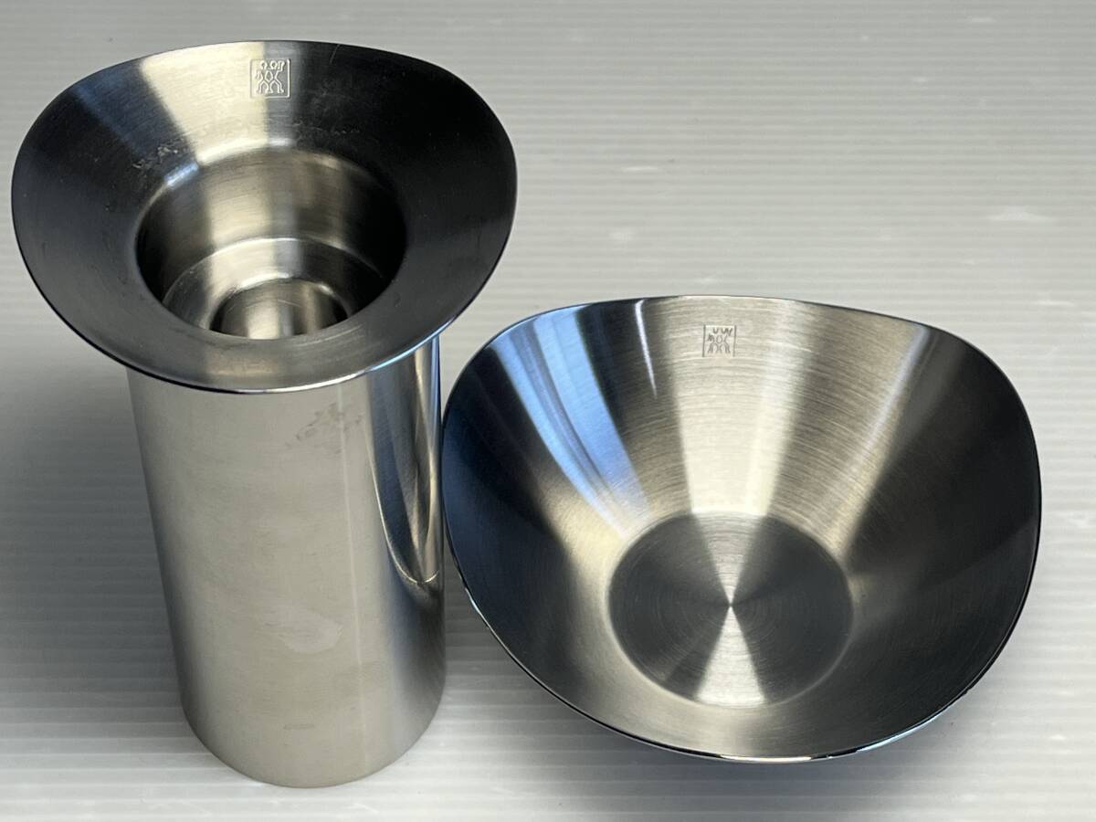 ゾーリンゲン ヘンケルス キャンドルホルダーセット?  ステンレス製 総重量約595g拍卖