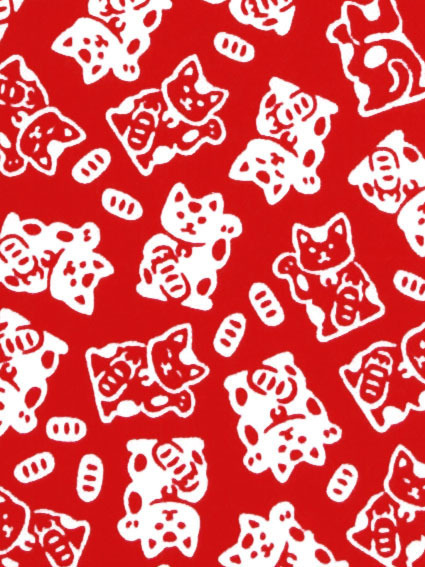 手ぬぐい おしゃれ 和柄 招き猫 33x90cm 日本製 小紋手ぬぐい ネコポス ポイント消化拍卖