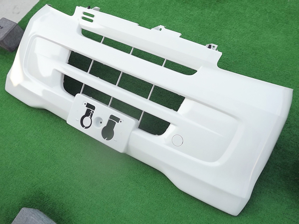 ☆準良品,送料安,ホワイトソリッド,中期★ハイゼットカーゴS321V/S331Vフロントバンパー★ハイゼット,カーゴS320Vバン前期デッキバン白Re:P拍卖