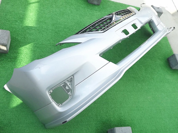 ★TRDフロントスポイラー付,送料安,シルバー,前期★マークX GRX130/GRX133/GRX135フロントバンパー,13スタンダード純正エアロ,グリル銀Re:P拍卖