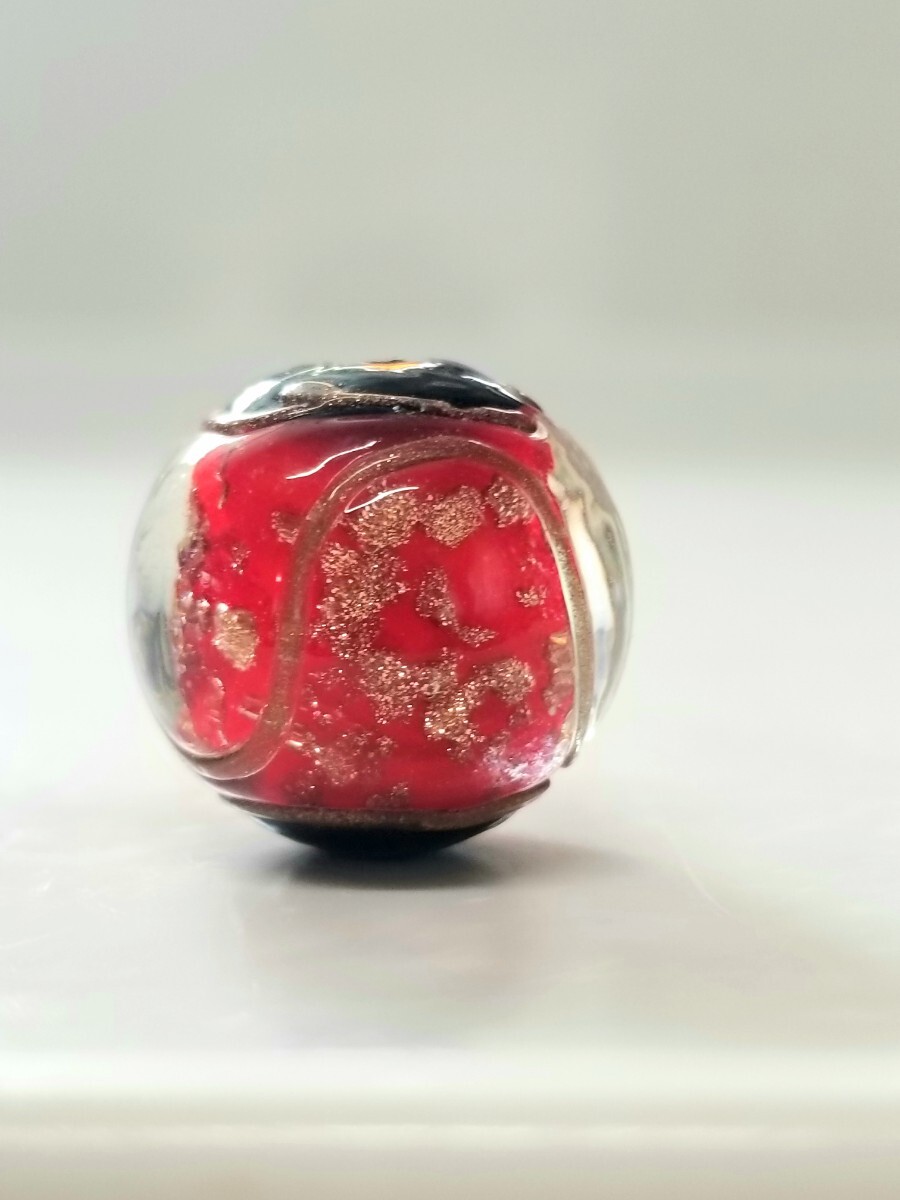 赤色20㎜ ガラスビーズ アクセサリー素材拍卖