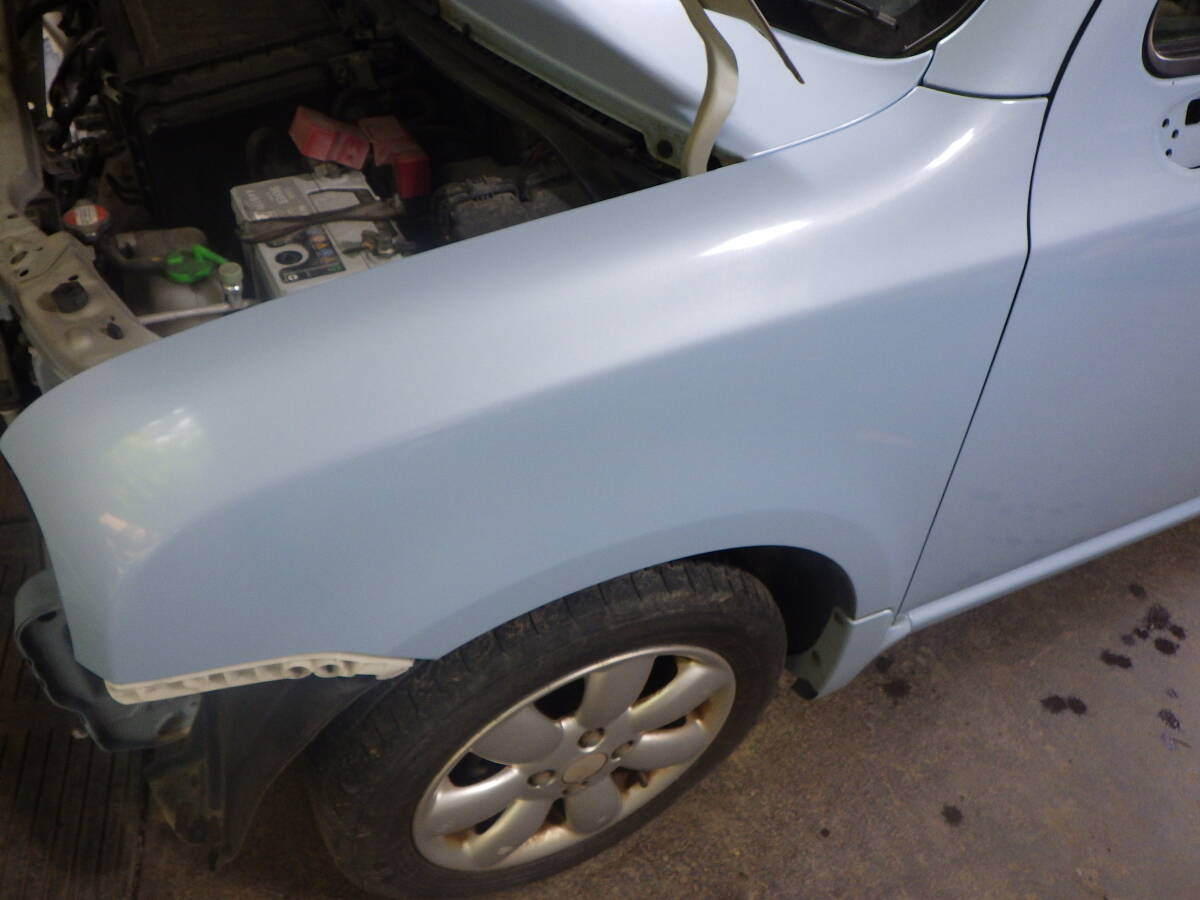 関00075 即決! HE22S ラパン ZKS 水色 左フェンダー 現車 部品取り車拍卖