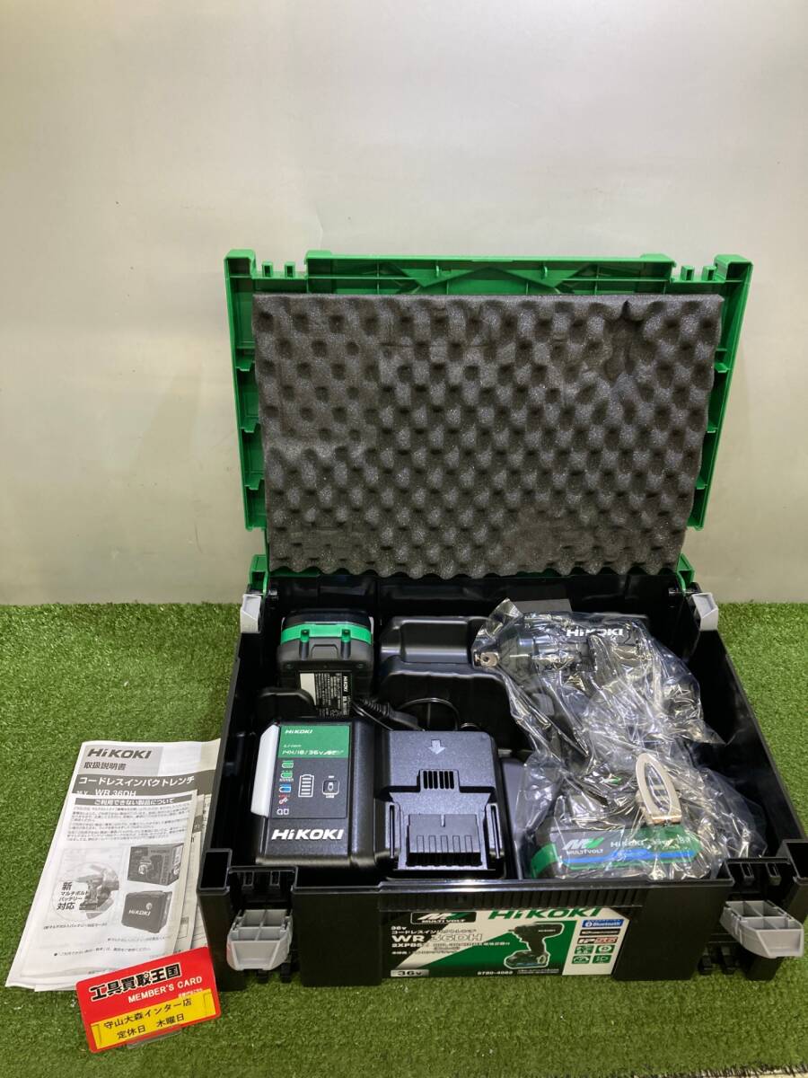 【未使用品】【0921】HiKOKI(ハイコーキ) 36V 充電式 インパクトレンチ WR36DH ブラック蓄電池2個・充電器付 WR36DH(2XPBSZ) ITJ6OOKYHZVS拍卖