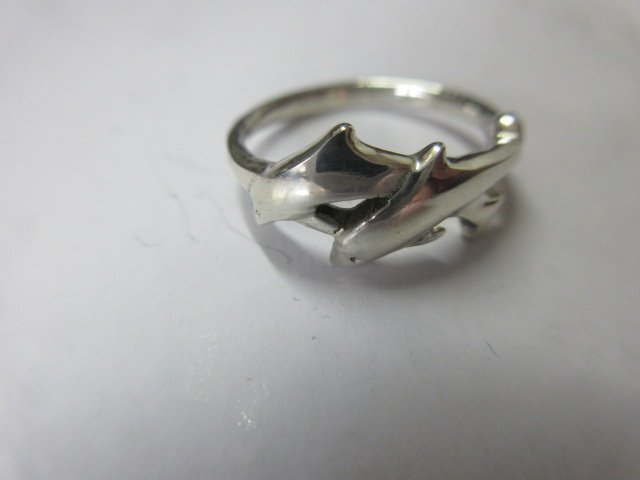 新品 シルバー925 リング 10号 イルカ ドルフィン SILVER 指輪 銀 g1076拍卖