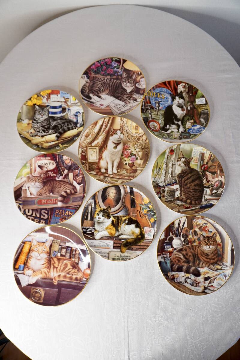 Royal Doulton 猫 絵皿 9枚セット コレクションプレート拍卖