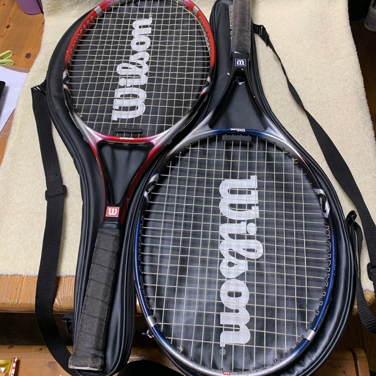 テニスラケット ウィルソン Wilson ULTRA COMP Ti I I stretch 同型2本 ケース付き 拍卖