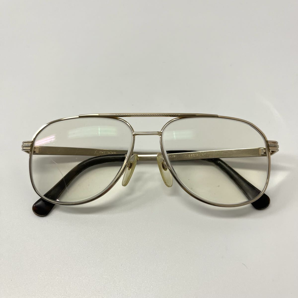 VINTAGE Aquascatum ツーブリッジ メガネ 眼鏡 度入り チタン製 アイウェア ヴィンテージ メタルフレーム【レターパックプラス郵送可】#196拍卖